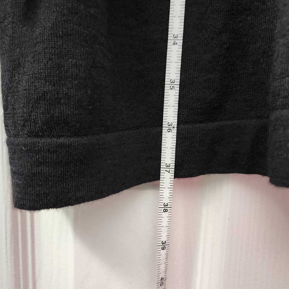 Autumn Cashmere 100% Cashmere Breton Stripe Sleeveless Swing Dress In Coal S - Picture 5 of 6